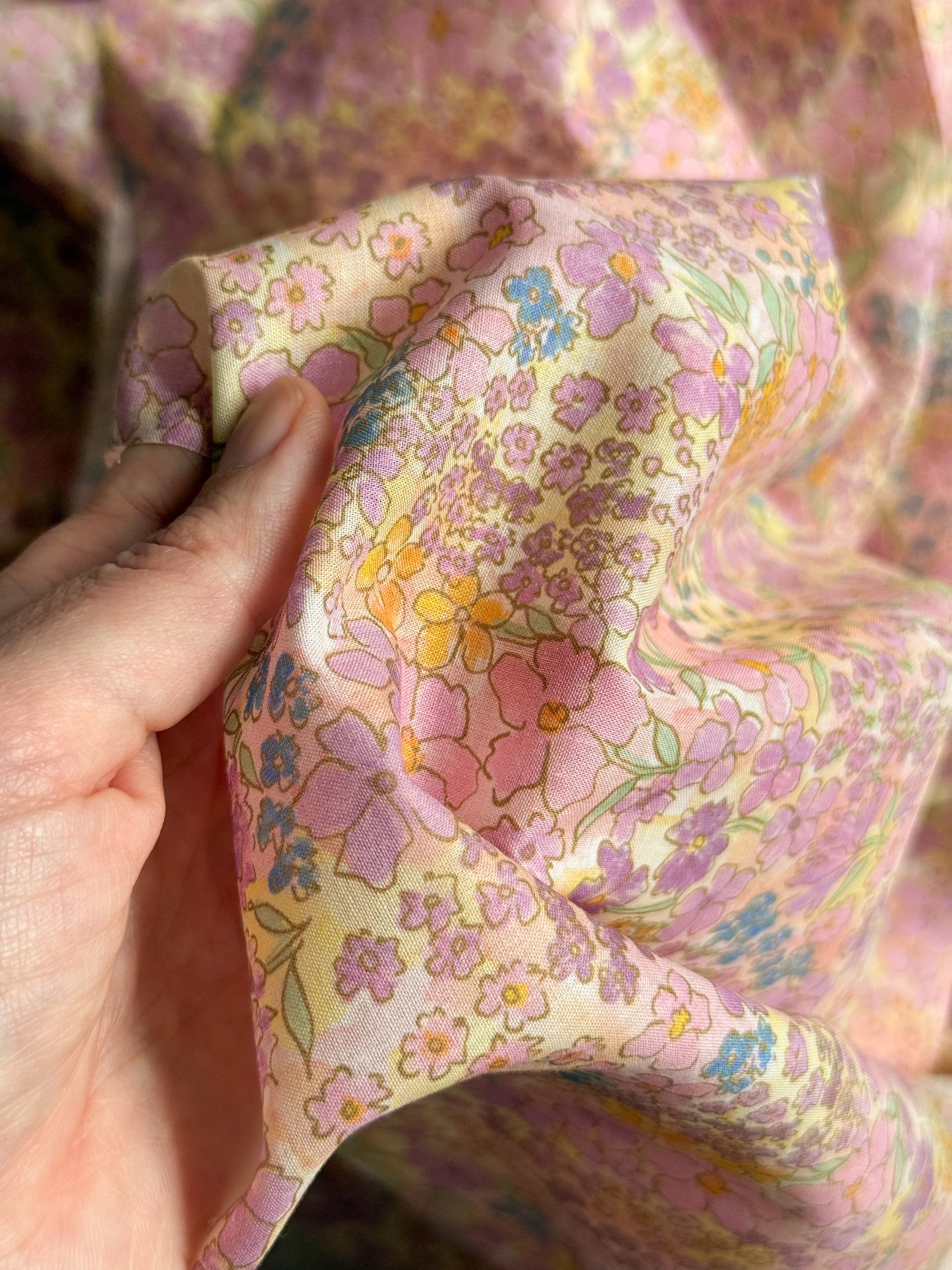 Cotton Voile Fabric - Flower Meadow