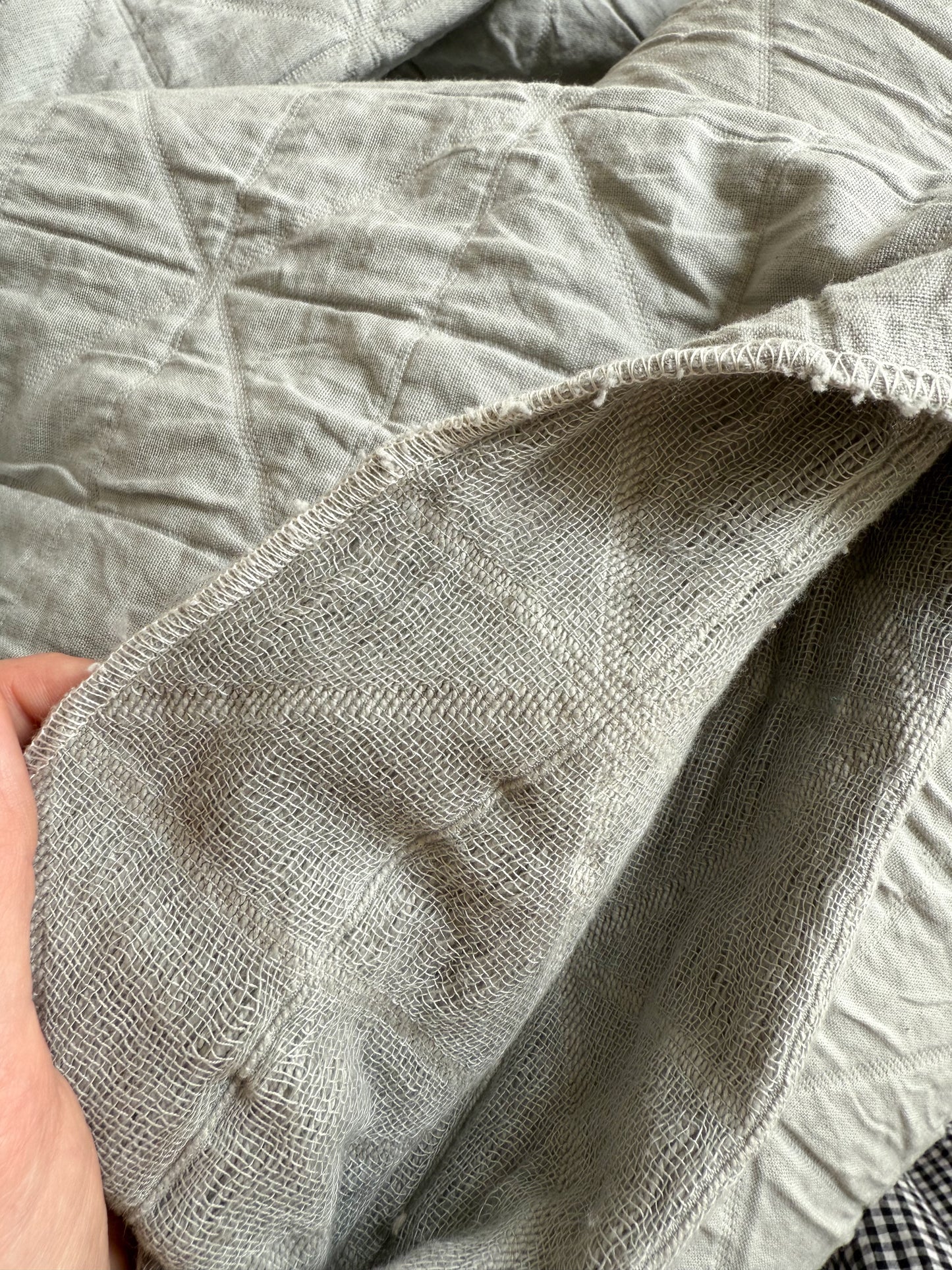 Merchant & Mills Quilted Jacquard Cotton Fabric - Shadow Blue