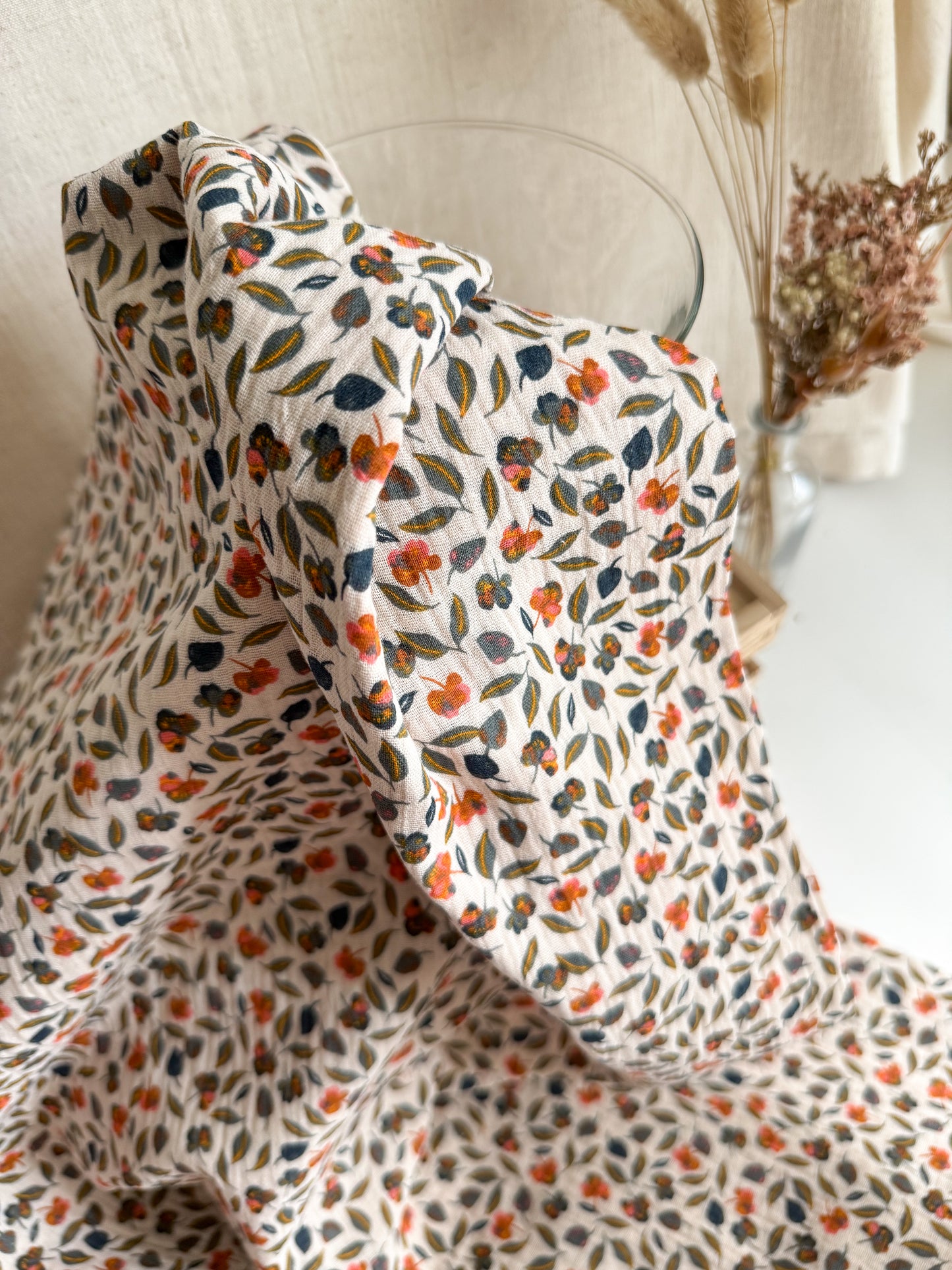 Double Gauze Fabric - Bold Floral