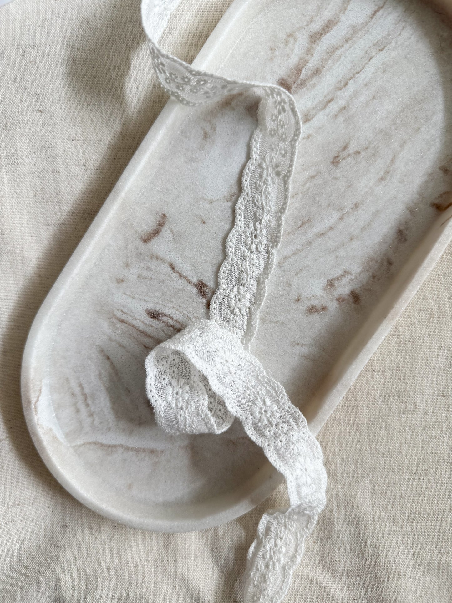 Embroidered Floral Insert Trim - 24mm