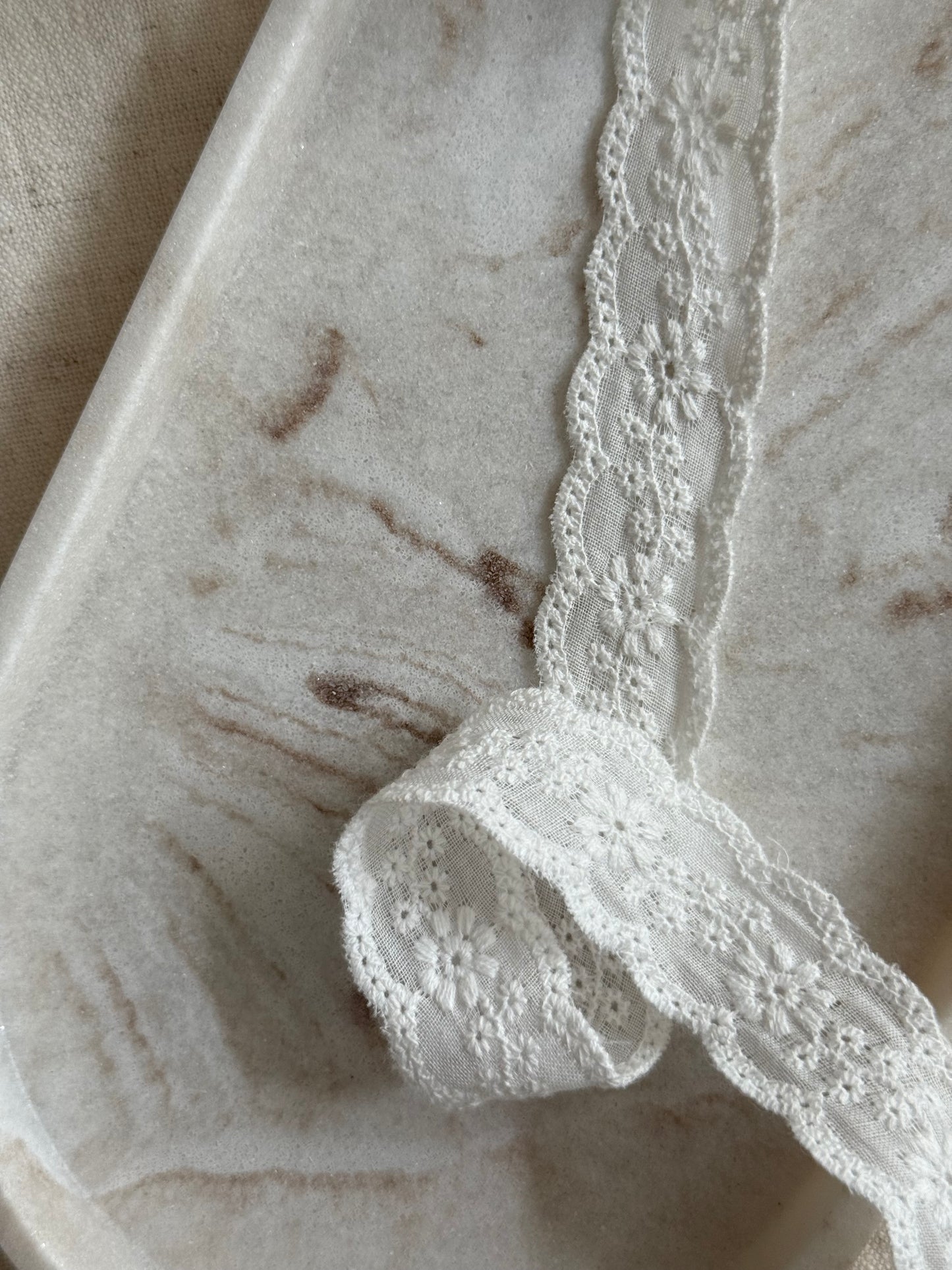 Embroidered Floral Insert Trim - 24mm