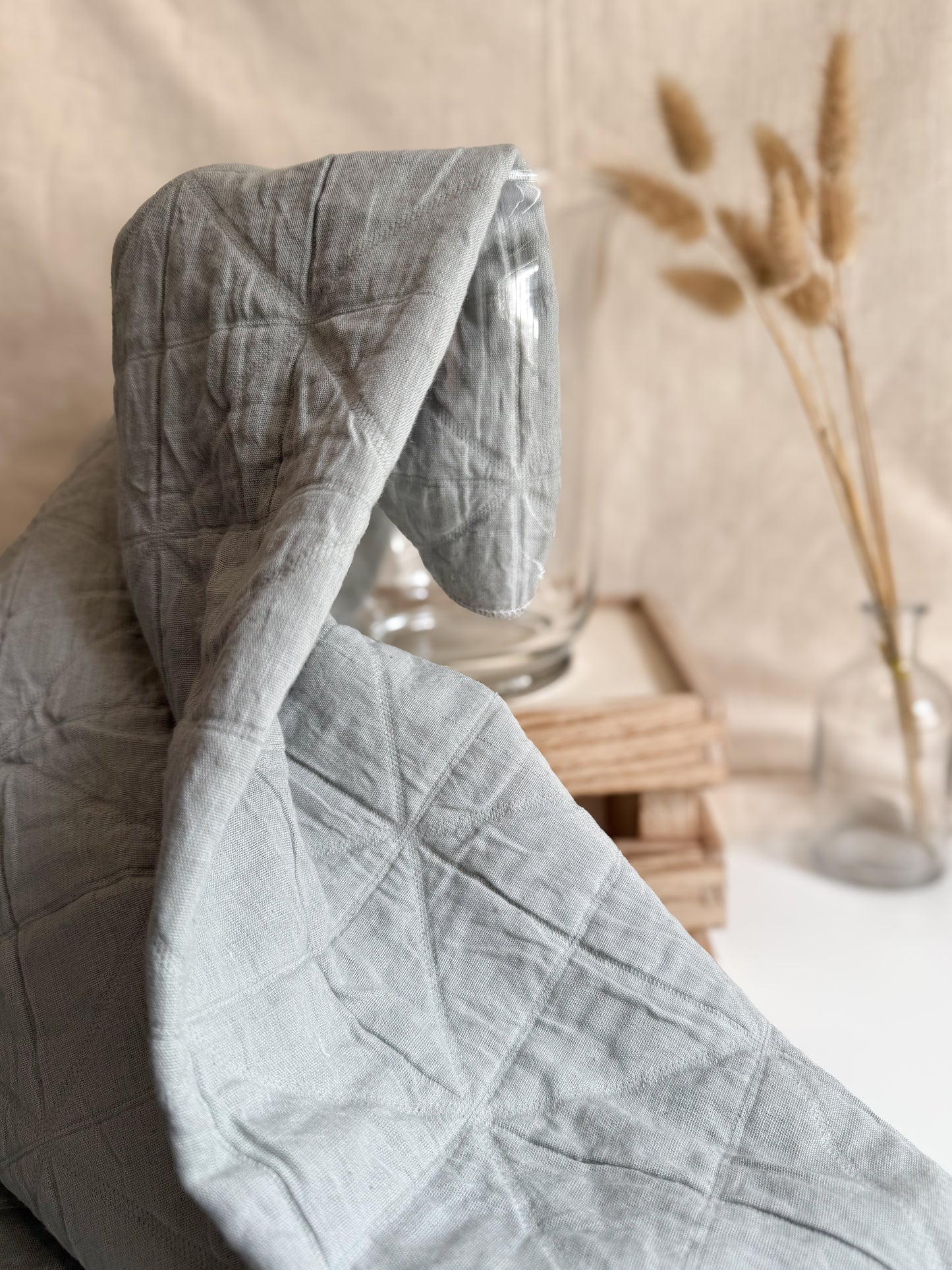 Merchant & Mills Quilted Jacquard Cotton Fabric - Shadow Blue