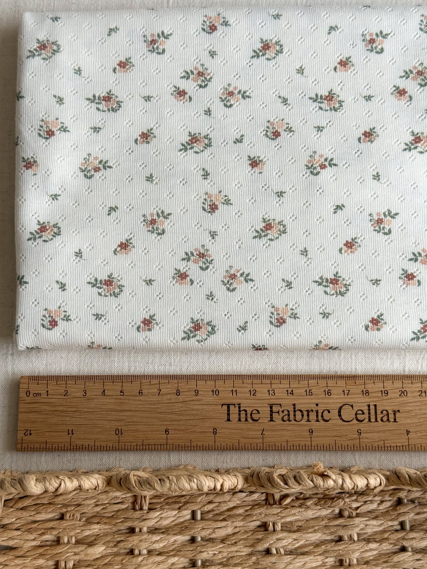 Cotton Jersey Pointelle Fabric - Bouquet