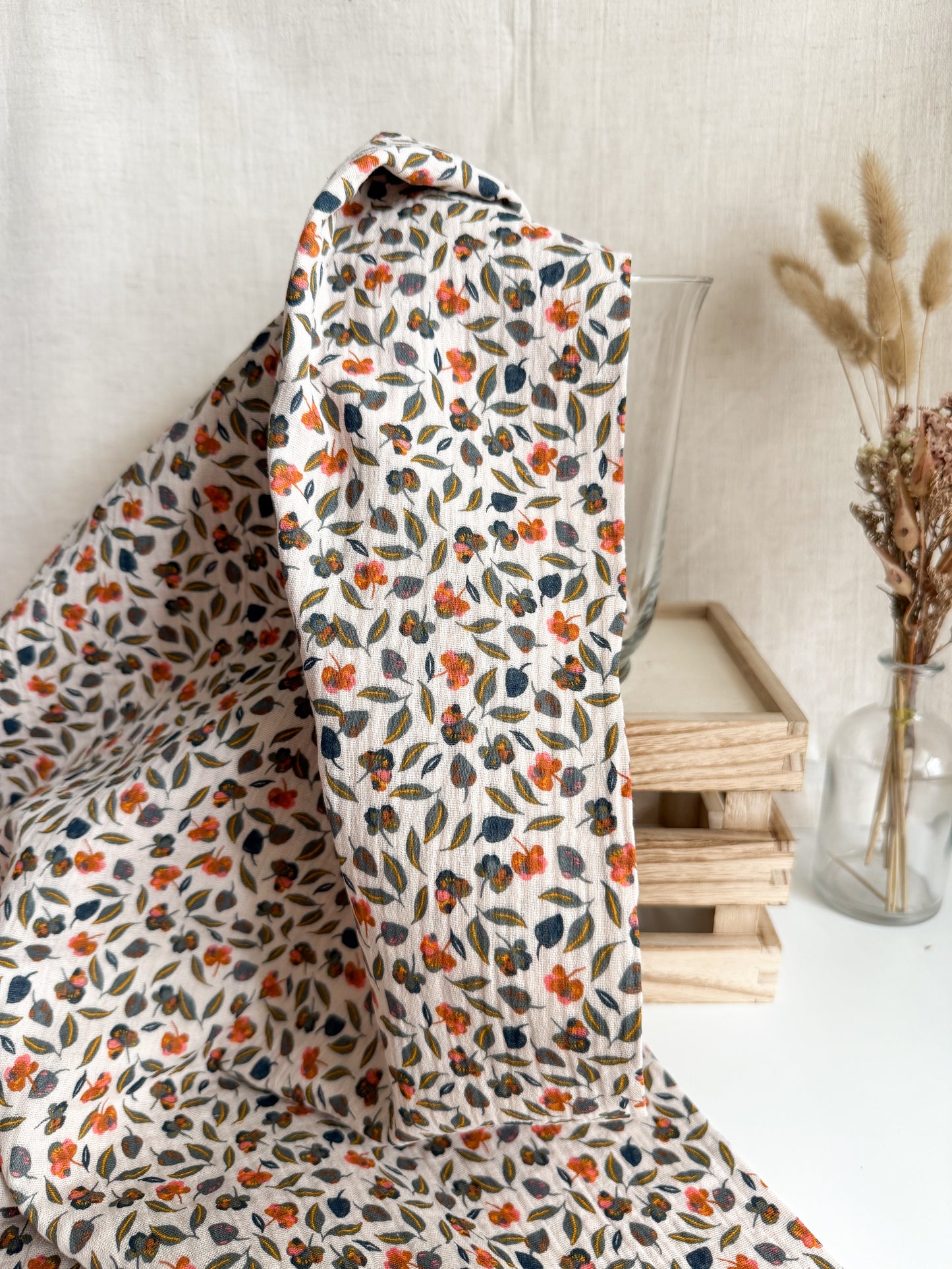 Double Gauze Fabric - Bold Floral