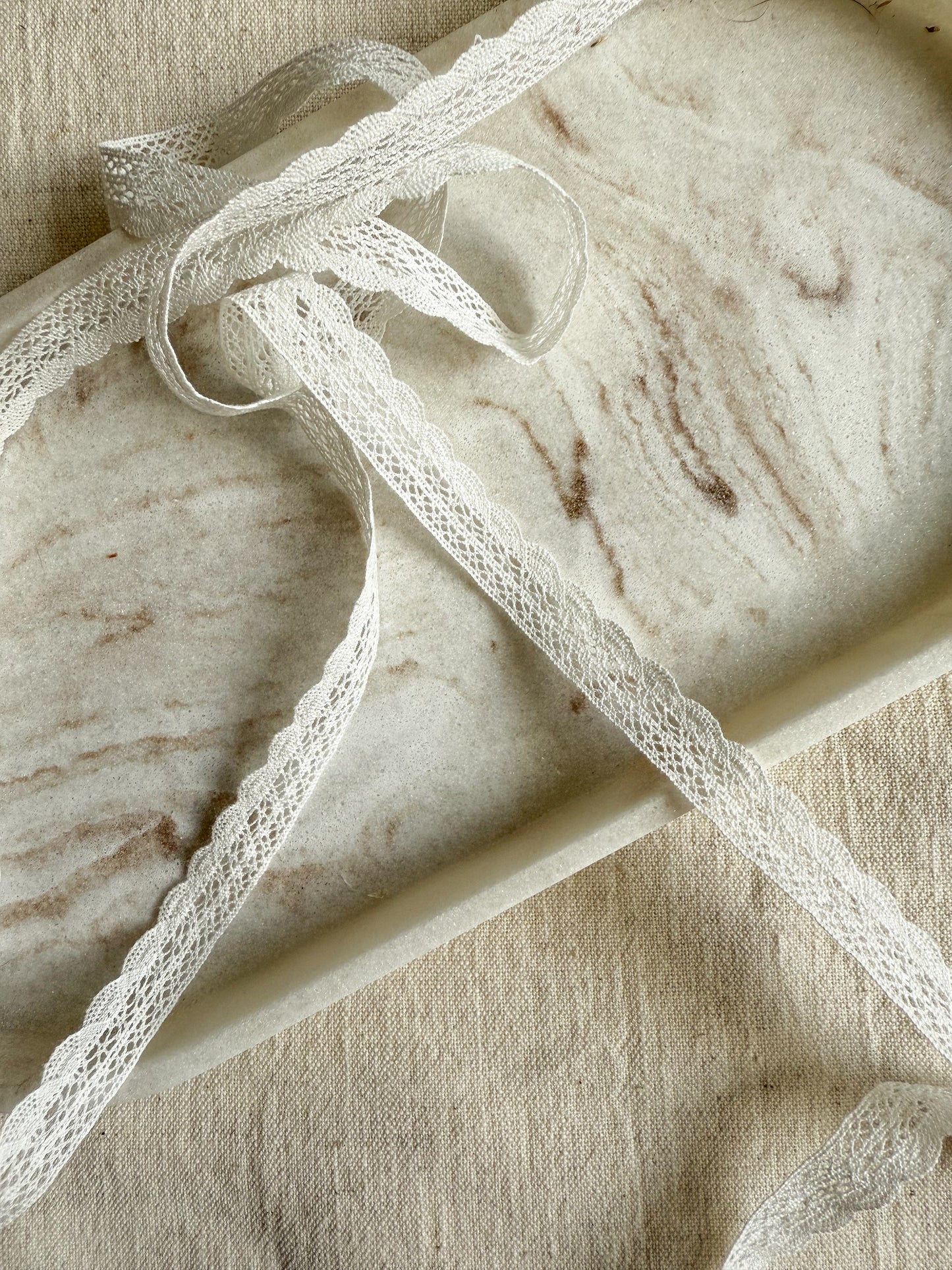 White Cotton Lace Trim - 10mm