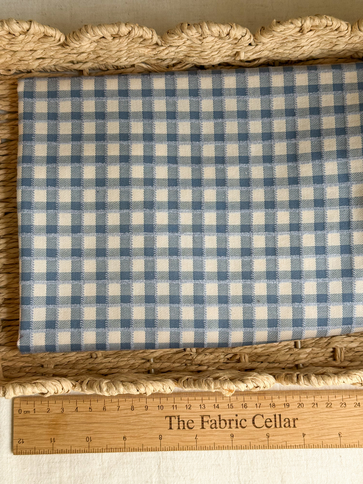 Cotton Yarn Dyed Gingham Fabric - Sky Blue