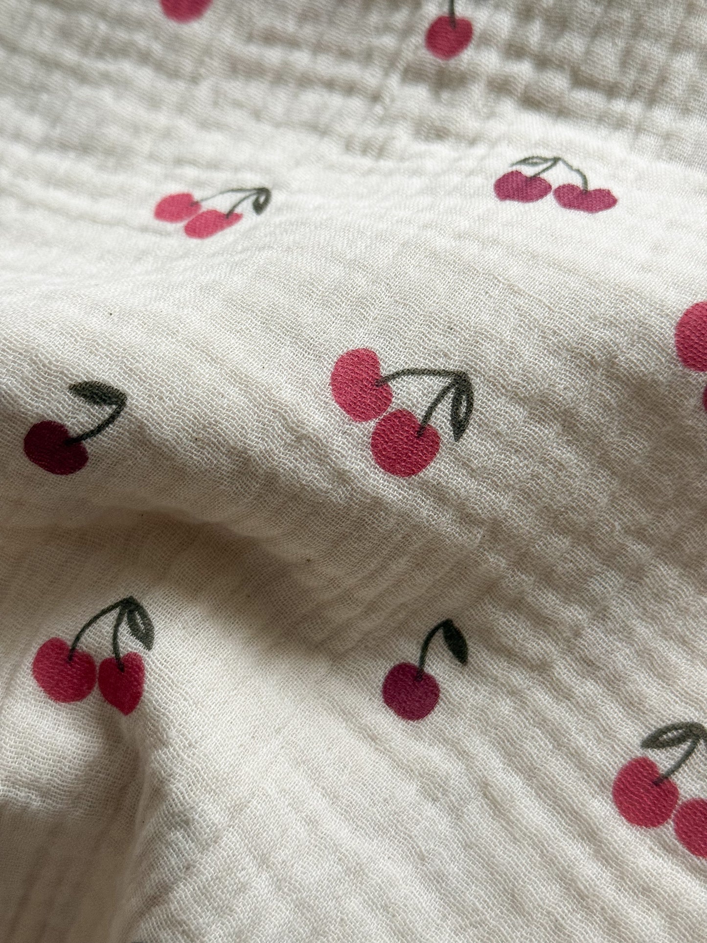 Double Gauze Fabric - Cherries