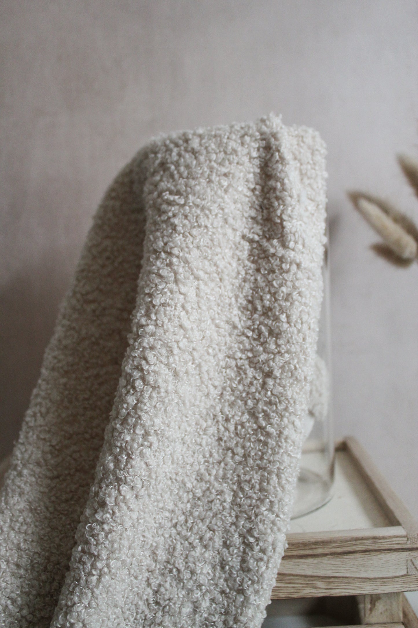 Teddy Boucle - Stone - 50cm Remnant
