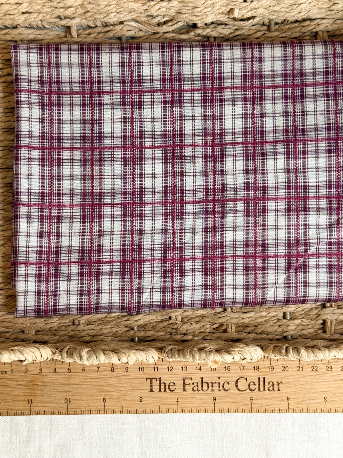 Cotton Yarn Dyed Plaid Tartan Fabric - Mulberry