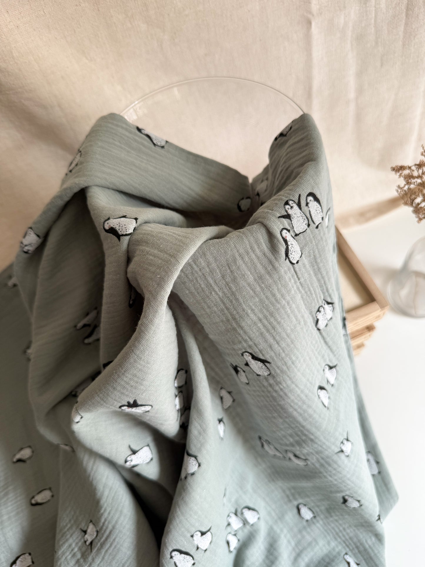 Double Gauze Fabric - Penguins