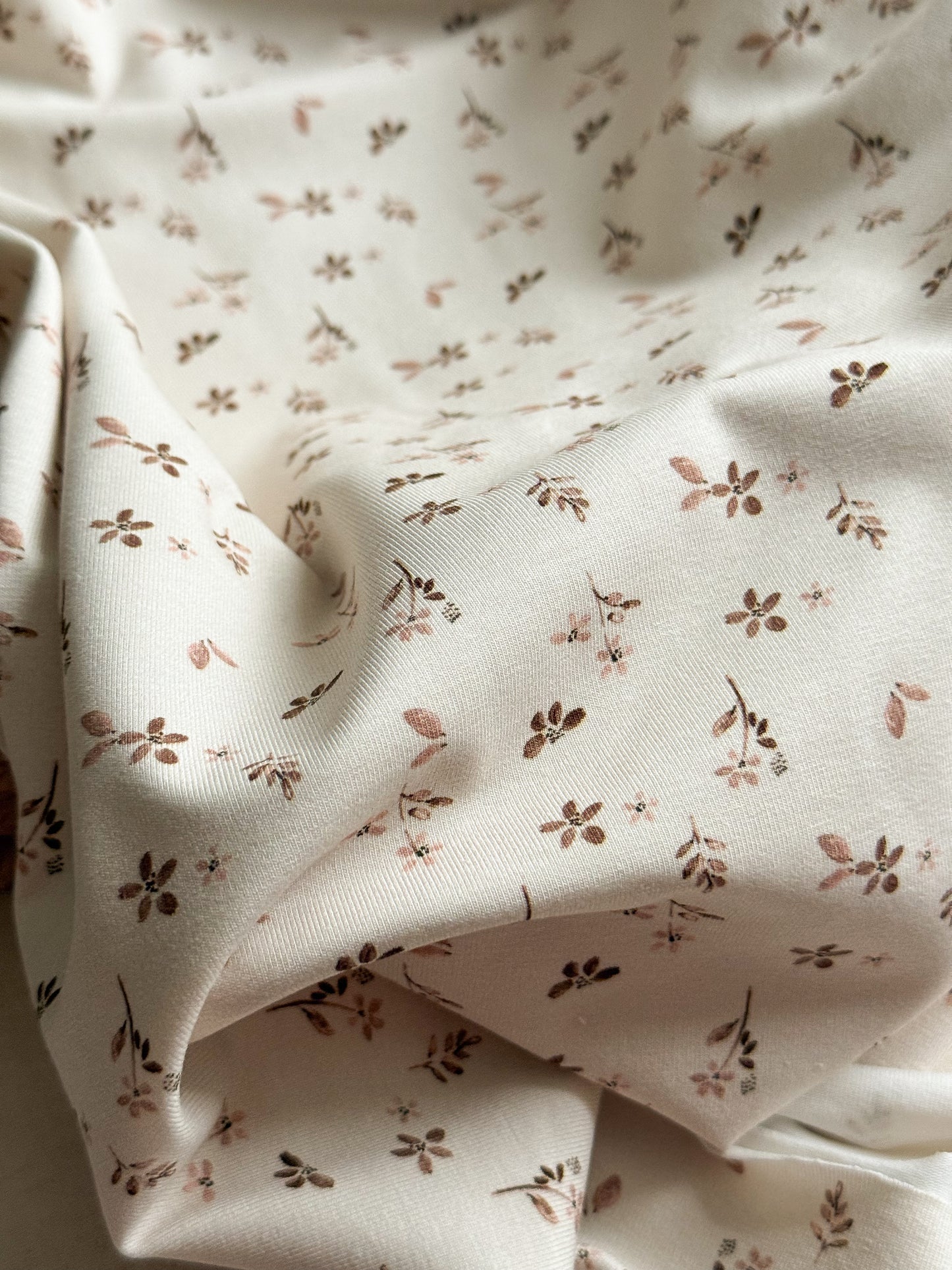 Cotton Jersey Fabric - Whimsical Flowers
