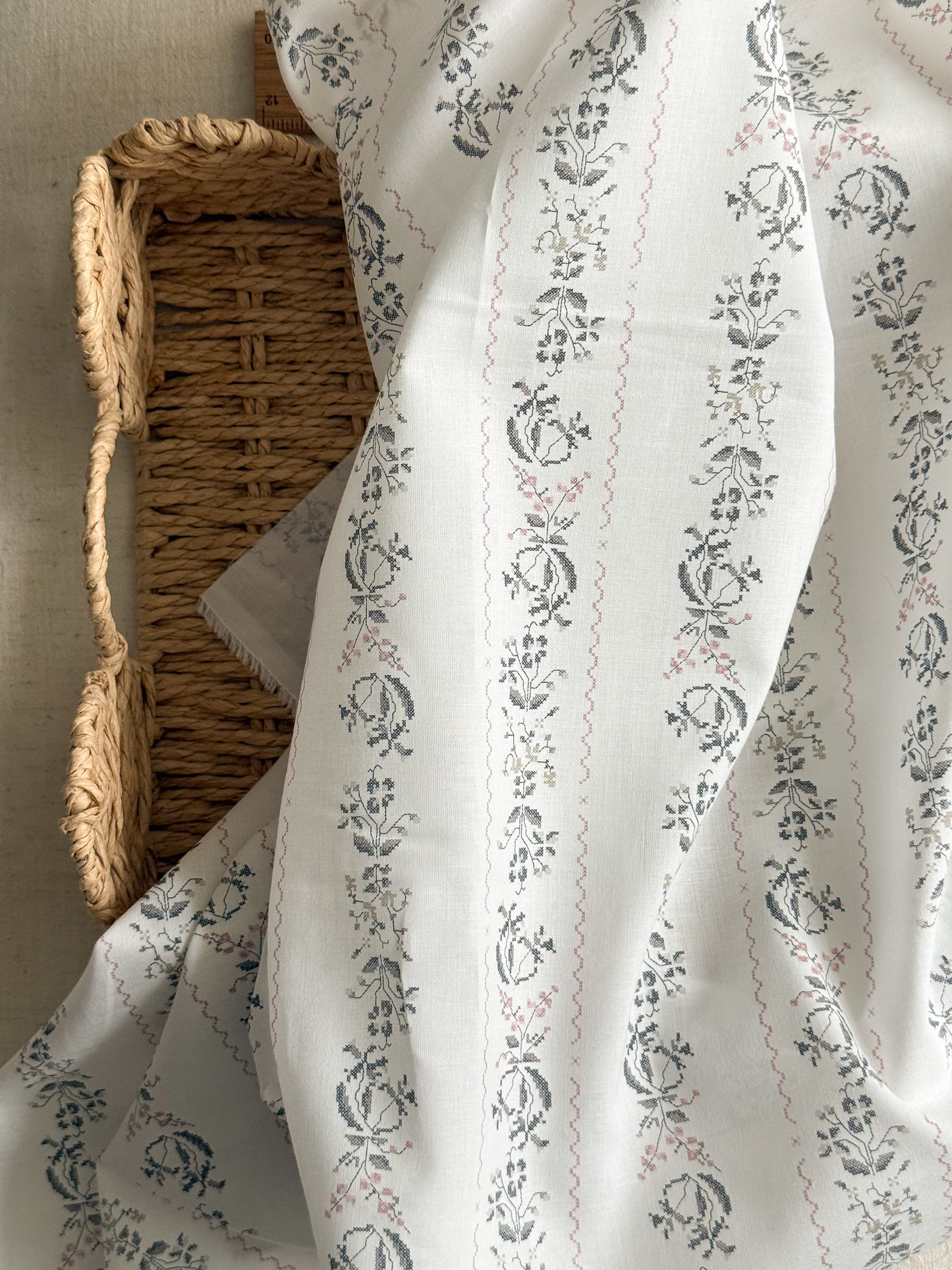 Organic Cotton Voile Fabric - Romantic Floral