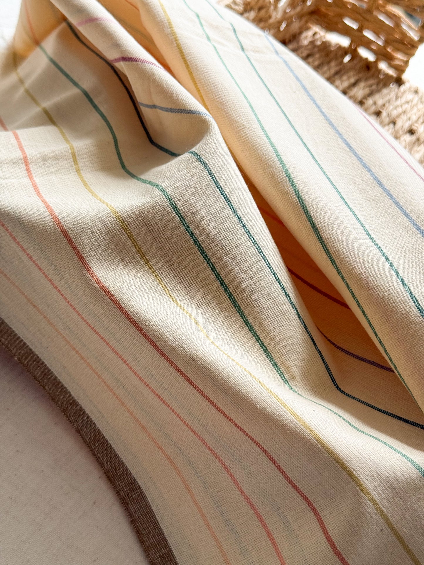 Cotton Fabric - Rainbow Wings Mini Stripe