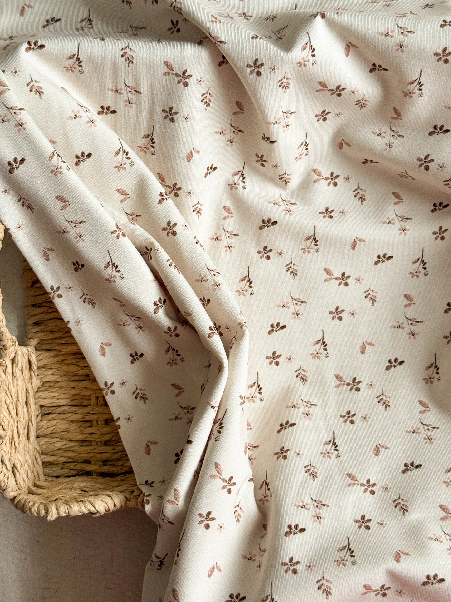 Cotton Jersey Fabric - Whimsical Flowers