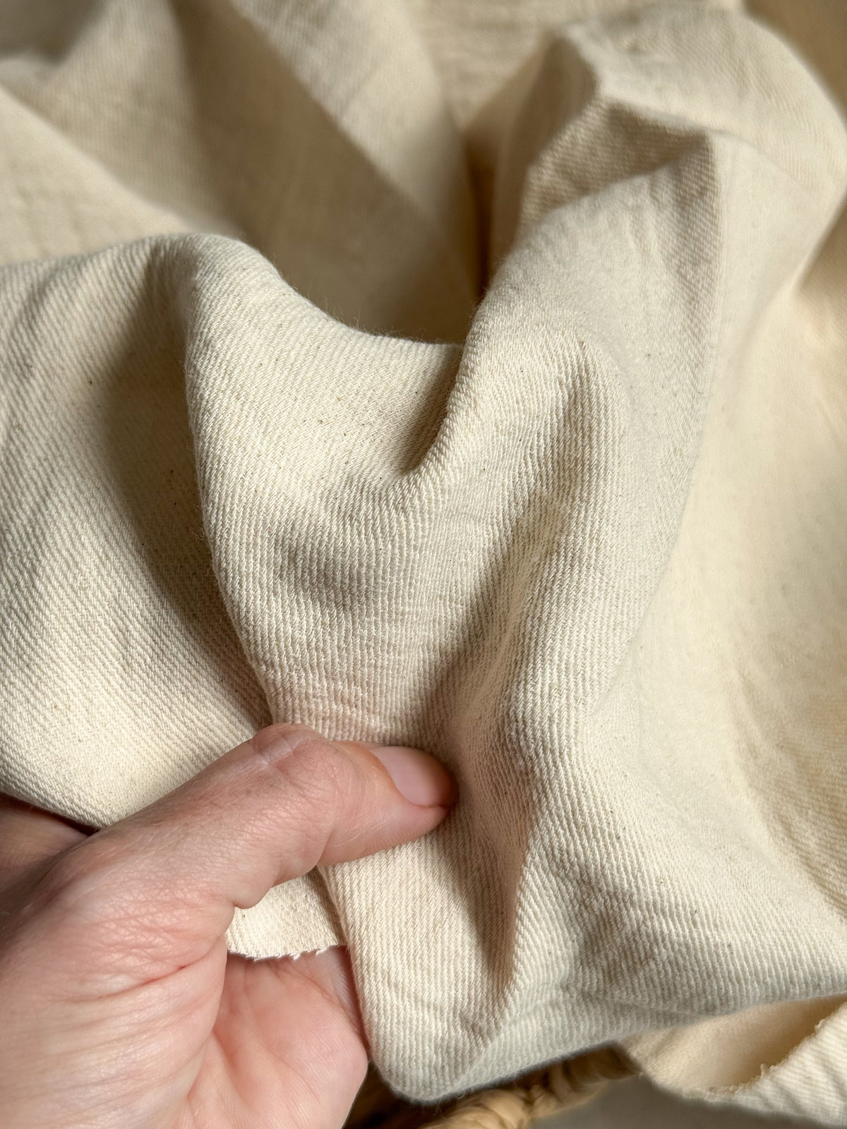 Cotton Twill Double Gauze Fabric - Natural