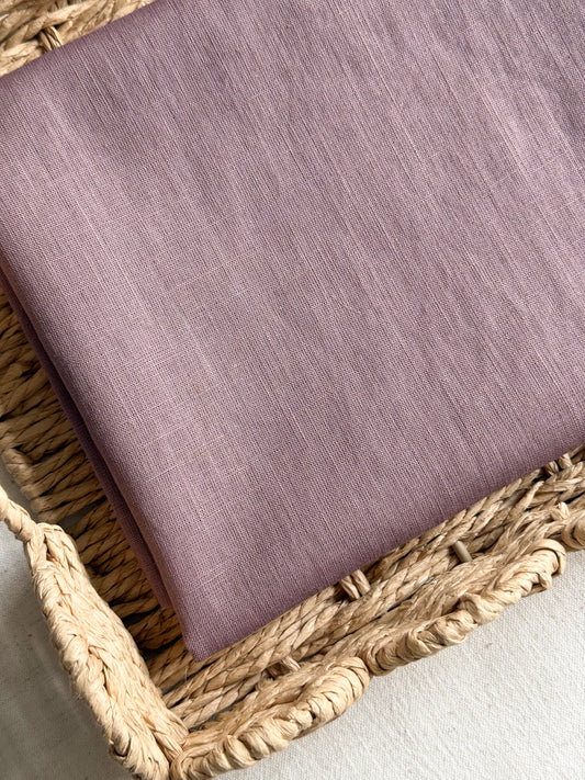 Fine Stonewashed Linen Fabric - Mauve
