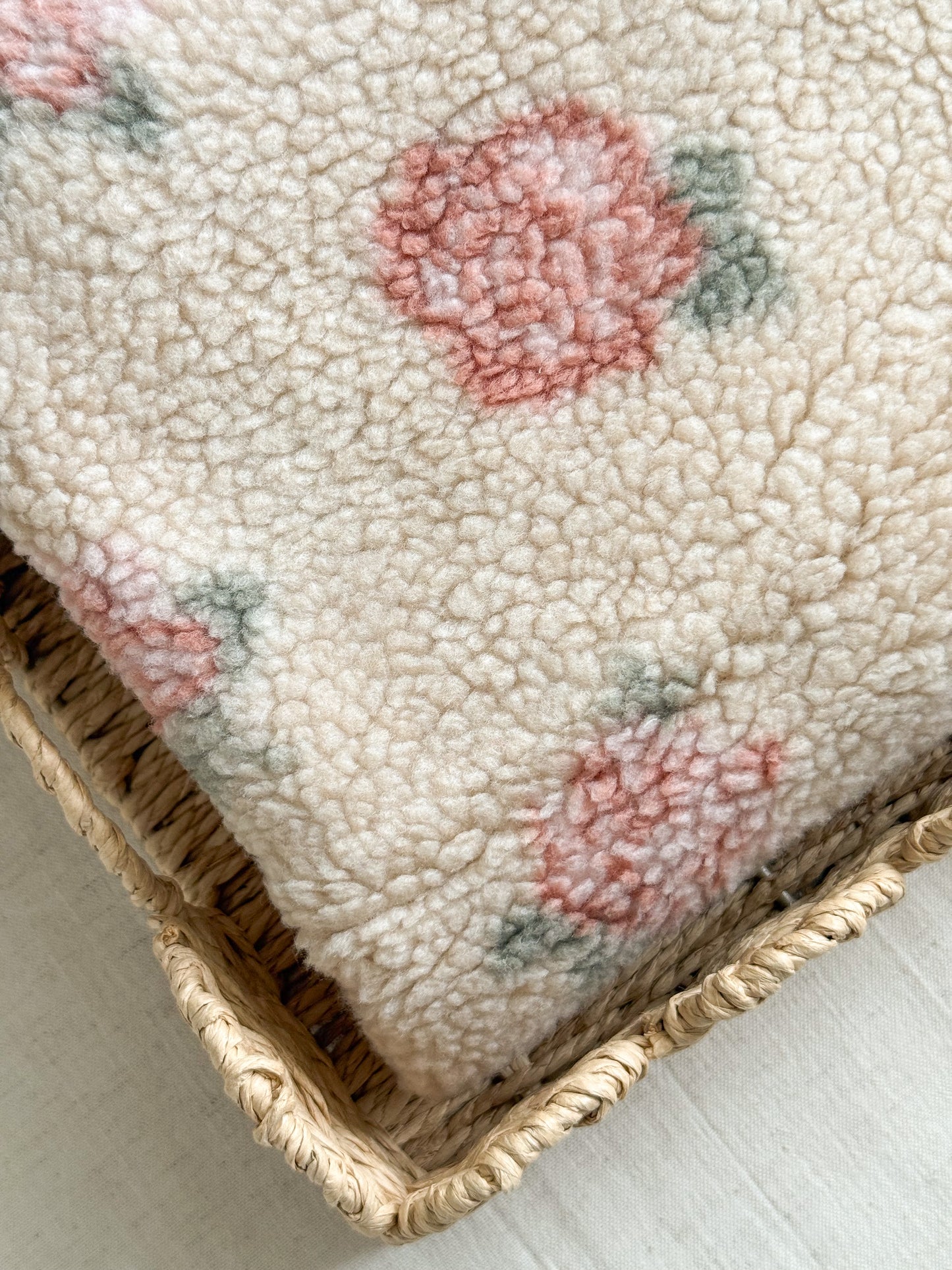 Soft Teddy Fabric - Vintage Rose