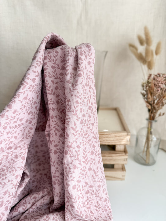 Double Gauze Fabric - Floral - Petal