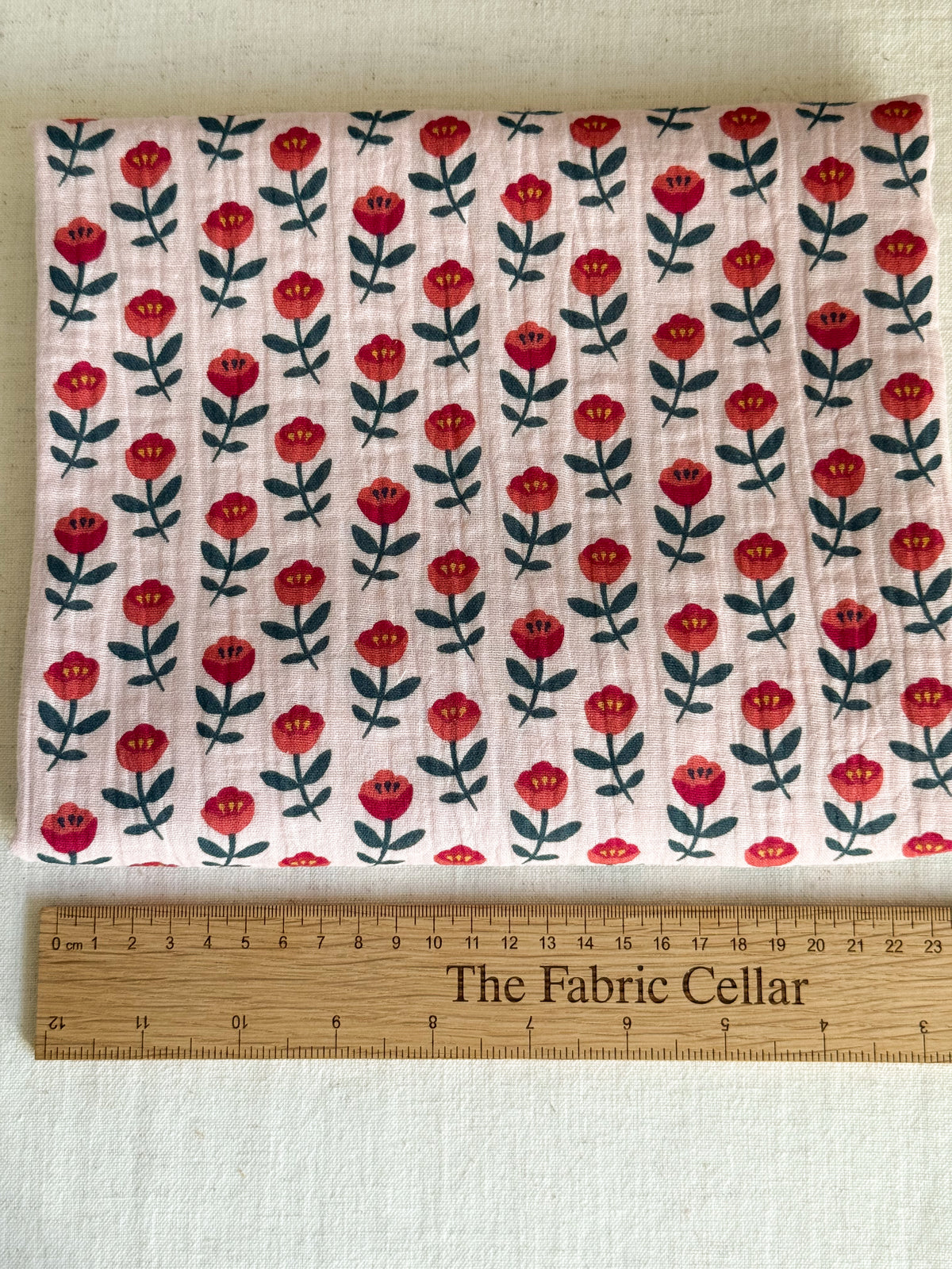 Double Gauze Fabric - Nordic Tulips