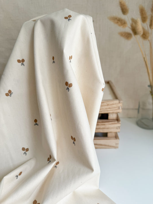 Organic Cotton Poplin Fabric - Lemons
