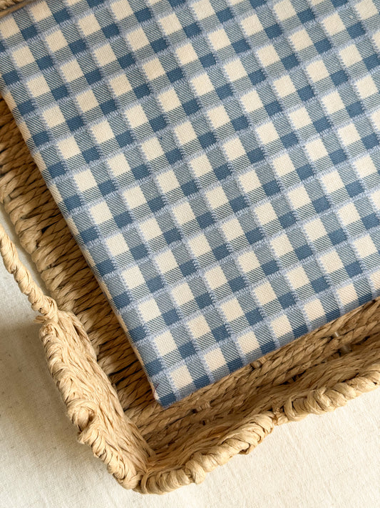 Cotton Yarn Dyed Gingham Fabric - Sky Blue
