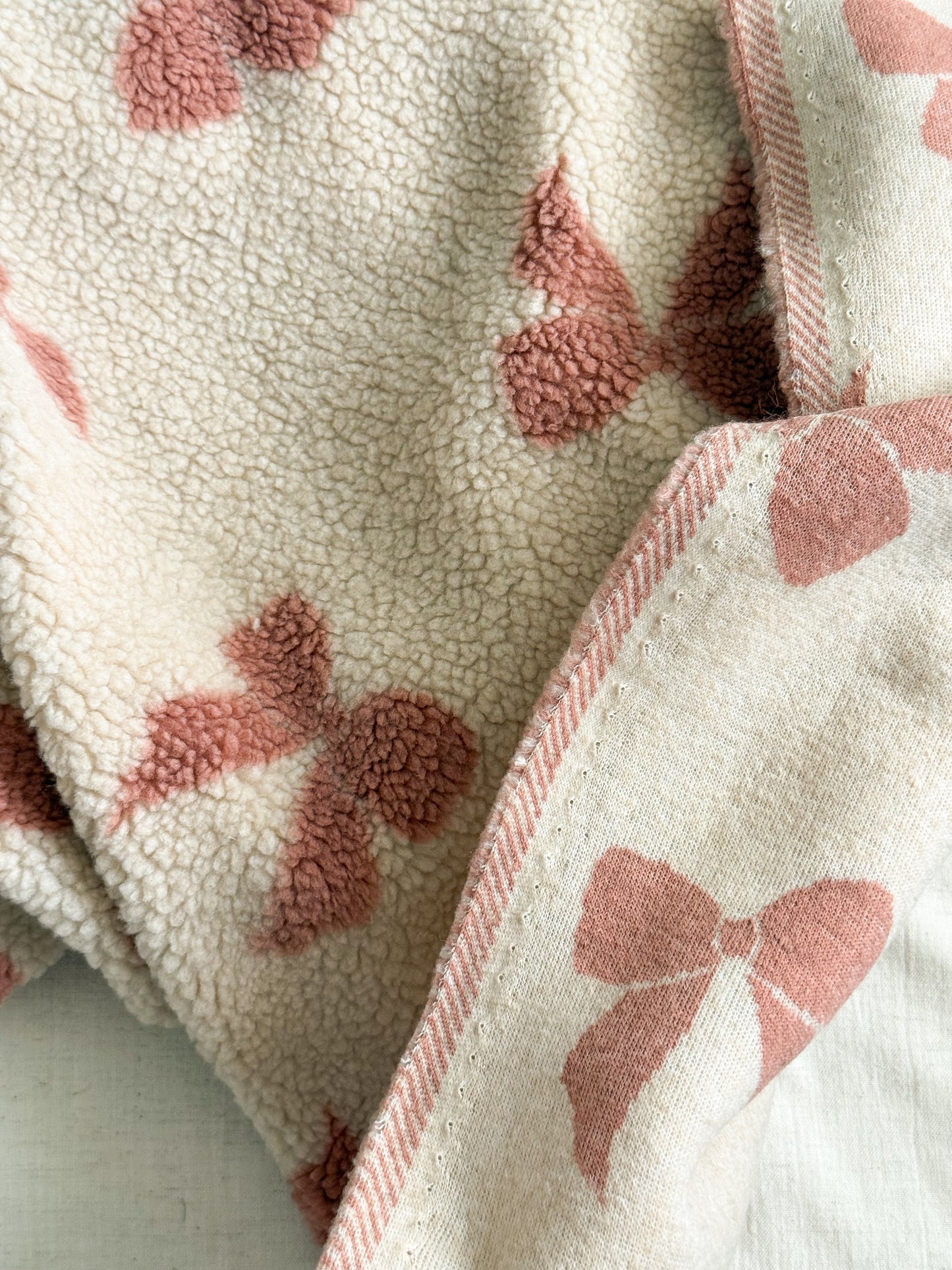 Soft Teddy Fabric - Bows