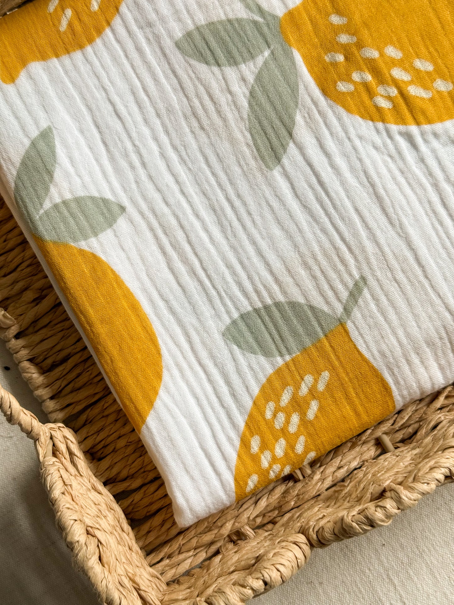 Double Gauze Fabric - Lemons
