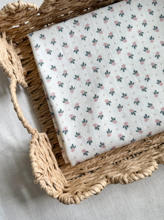 Washed Cotton Fabric - Classic Vintage Floral