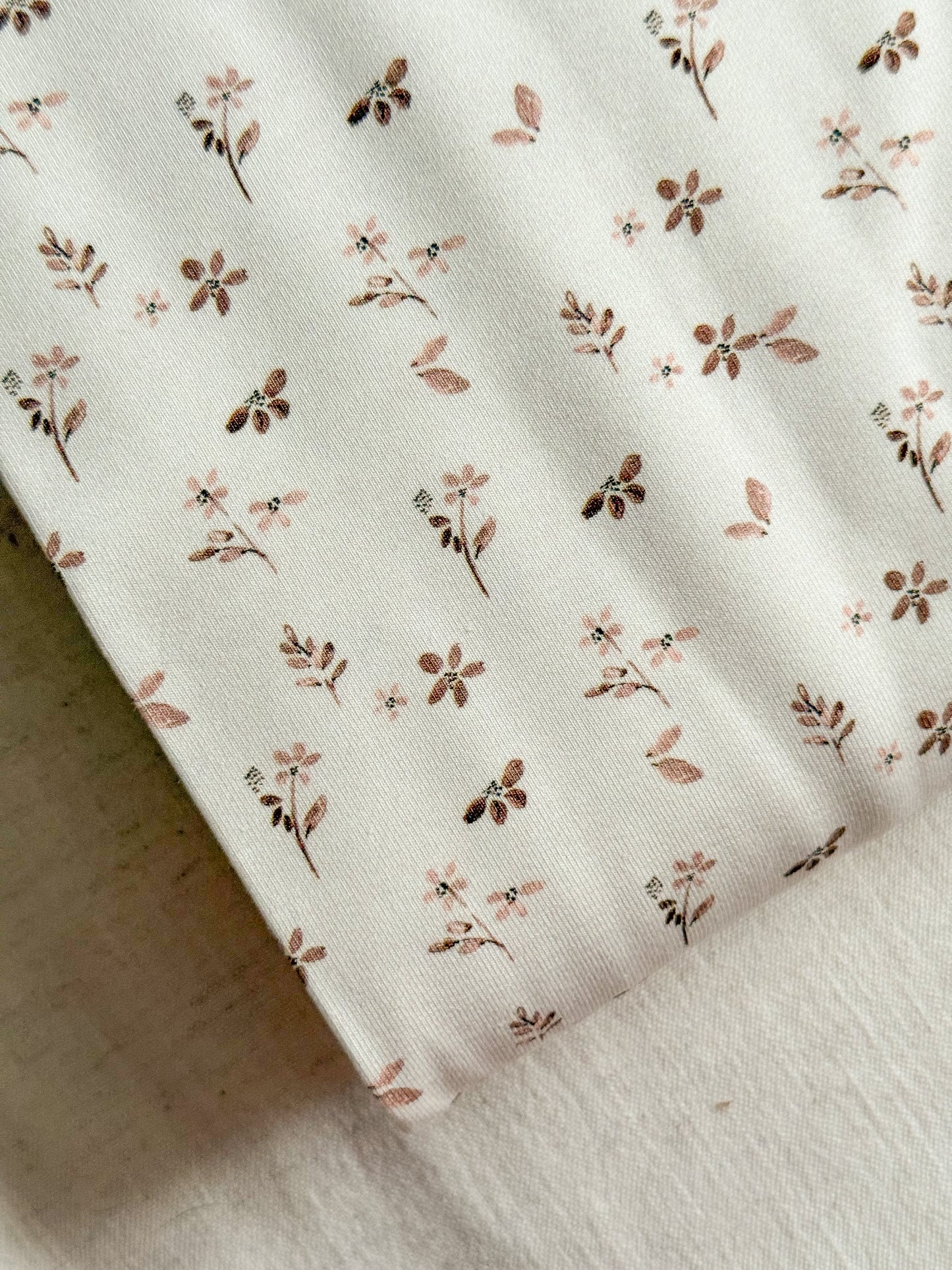 Cotton Jersey Fabric - Whimsical Flowers