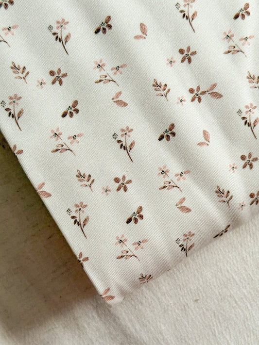 Cotton Jersey Fabric - Whimsical Flowers