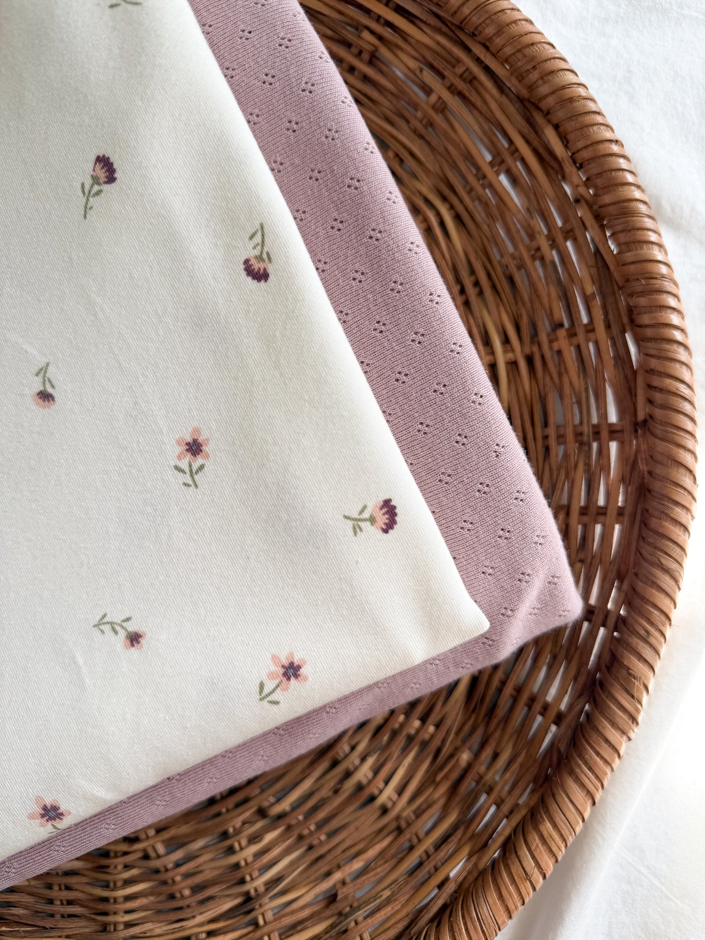 Cotton Jersey Pointelle Fabric - Vintage Pink