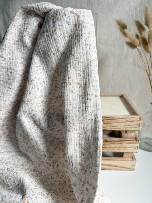 Double Gauze Fabric - Dainty Flowers