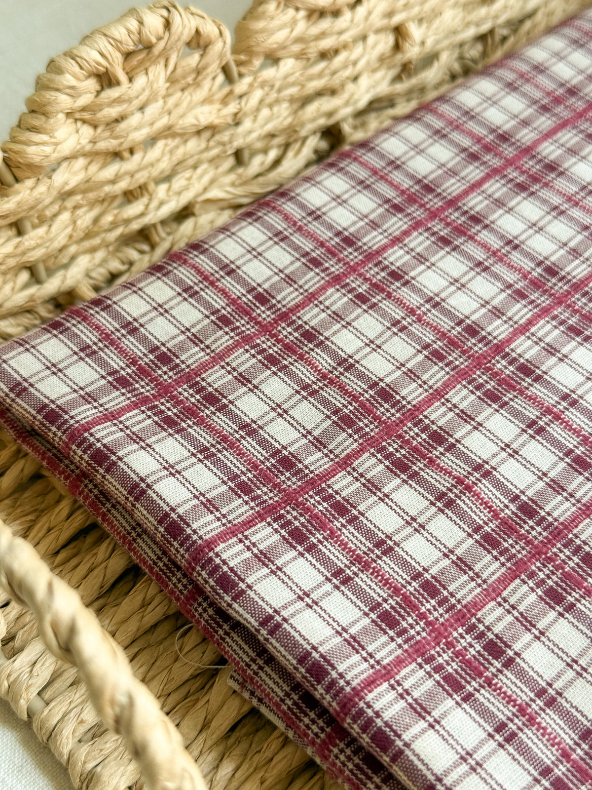 Cotton Yarn Dyed Plaid Tartan Fabric - Mulberry