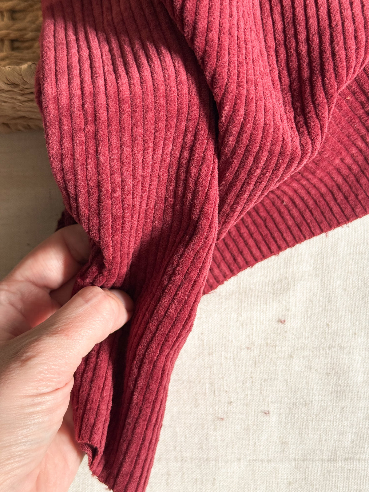 Cotton Corduroy Fabric - Bordeaux