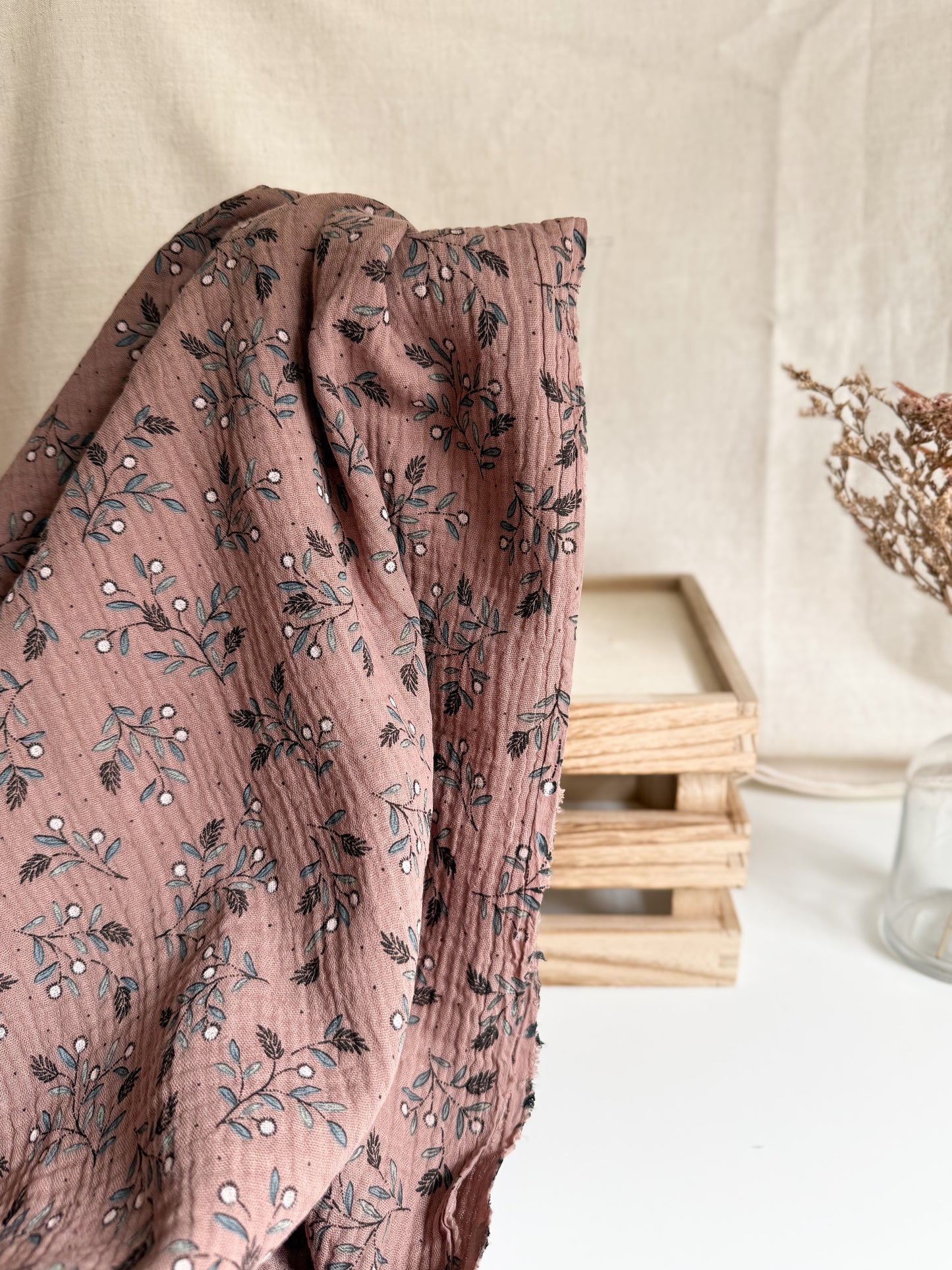 Double Gauze Fabric - Autumn Branches