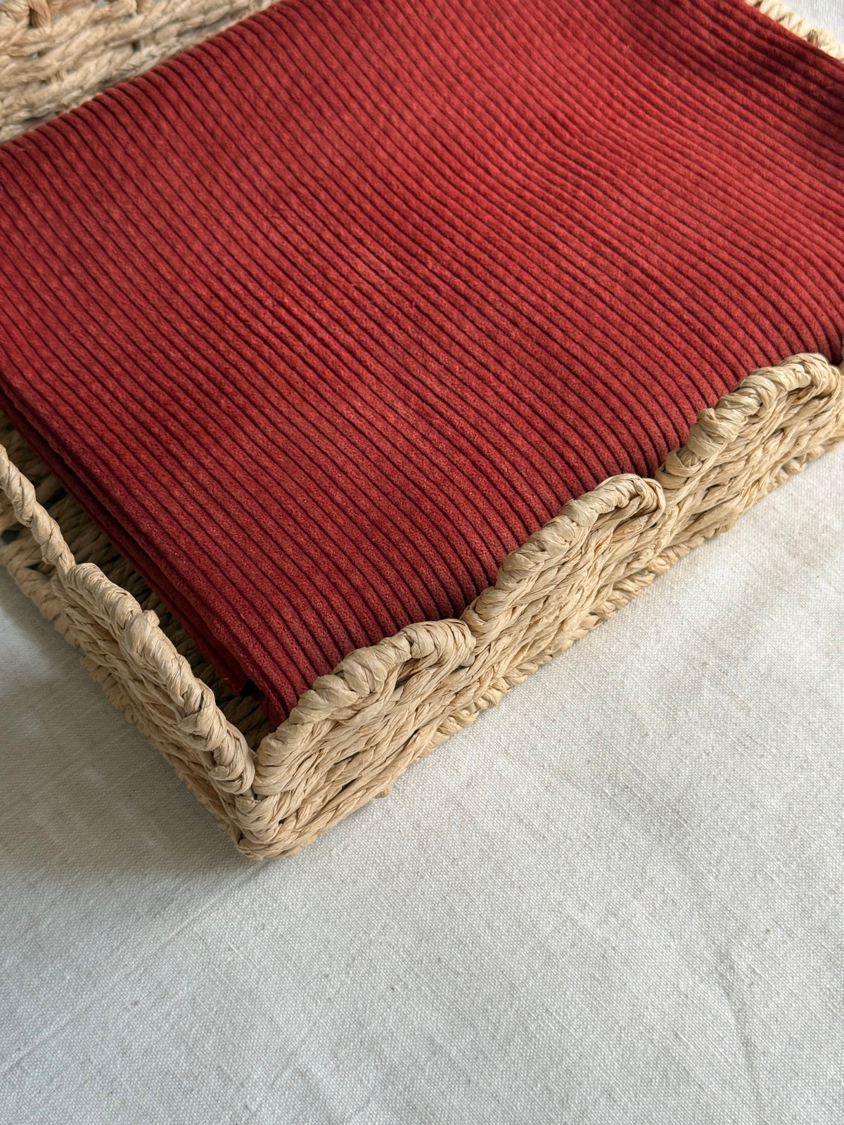 Cotton Corduroy Fabric - Rust