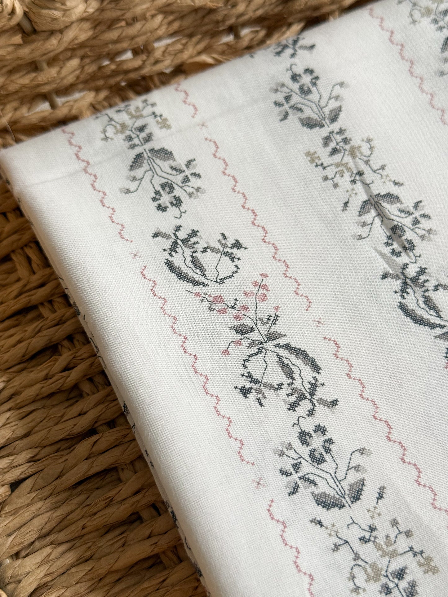 Organic Cotton Voile Fabric - Romantic Floral