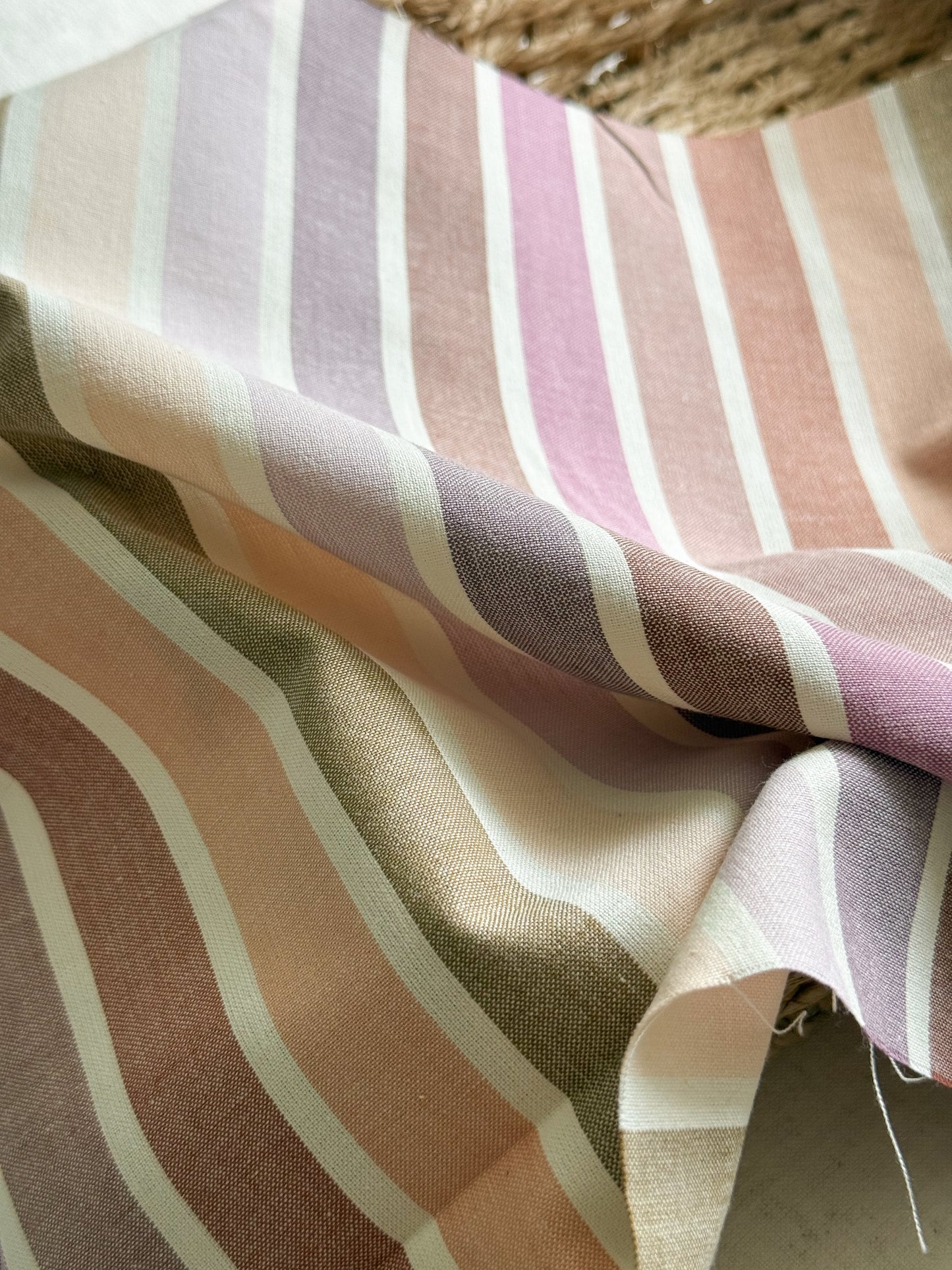 Cotton Fabric - Light Fuchsia Maxi Stripe