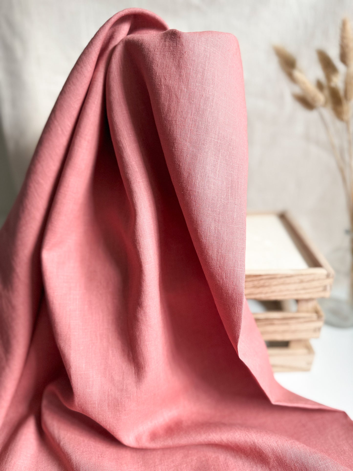 Fine Stonewashed Linen Fabric - Clay