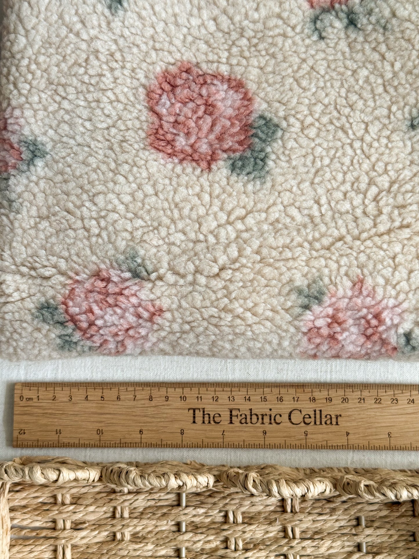 Soft Teddy Fabric - Vintage Rose