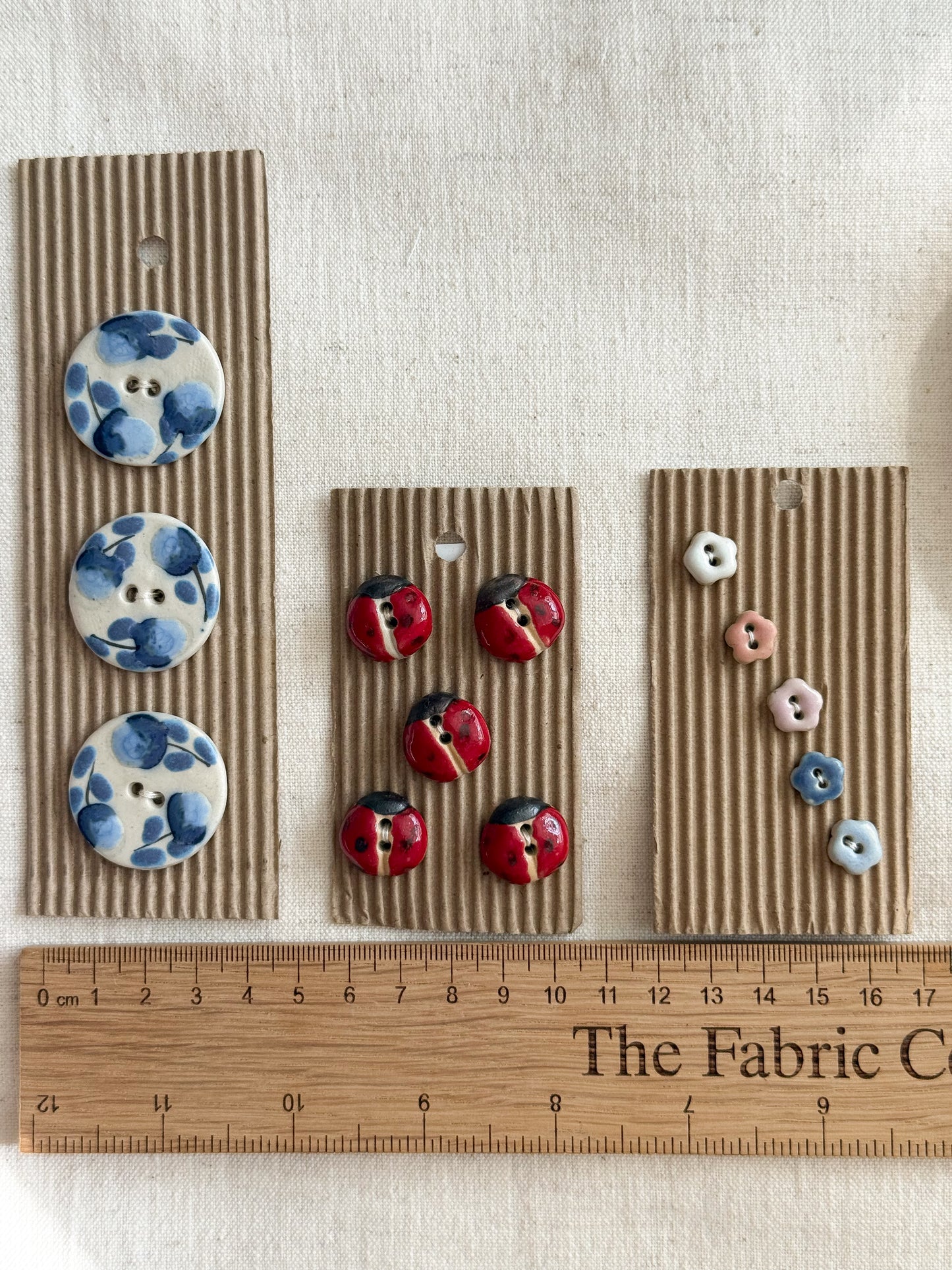 Red Ladybird Buttons - 16mm - Pack of 5