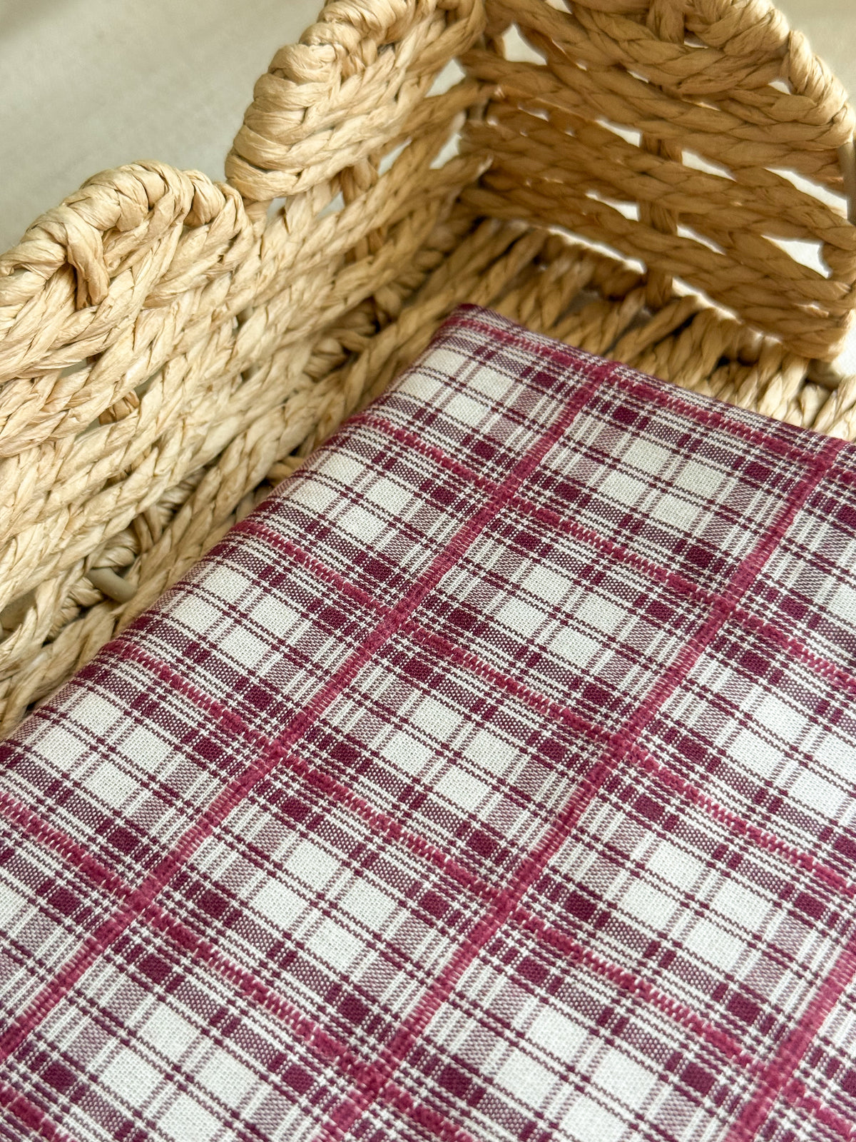 Cotton Yarn Dyed Plaid Tartan Fabric - Mulberry