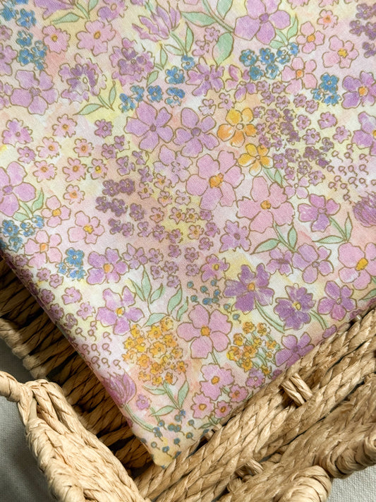 Cotton Voile Fabric - Flower Meadow