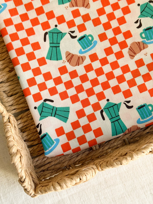Cotton Poplin Fabric  - Un Café