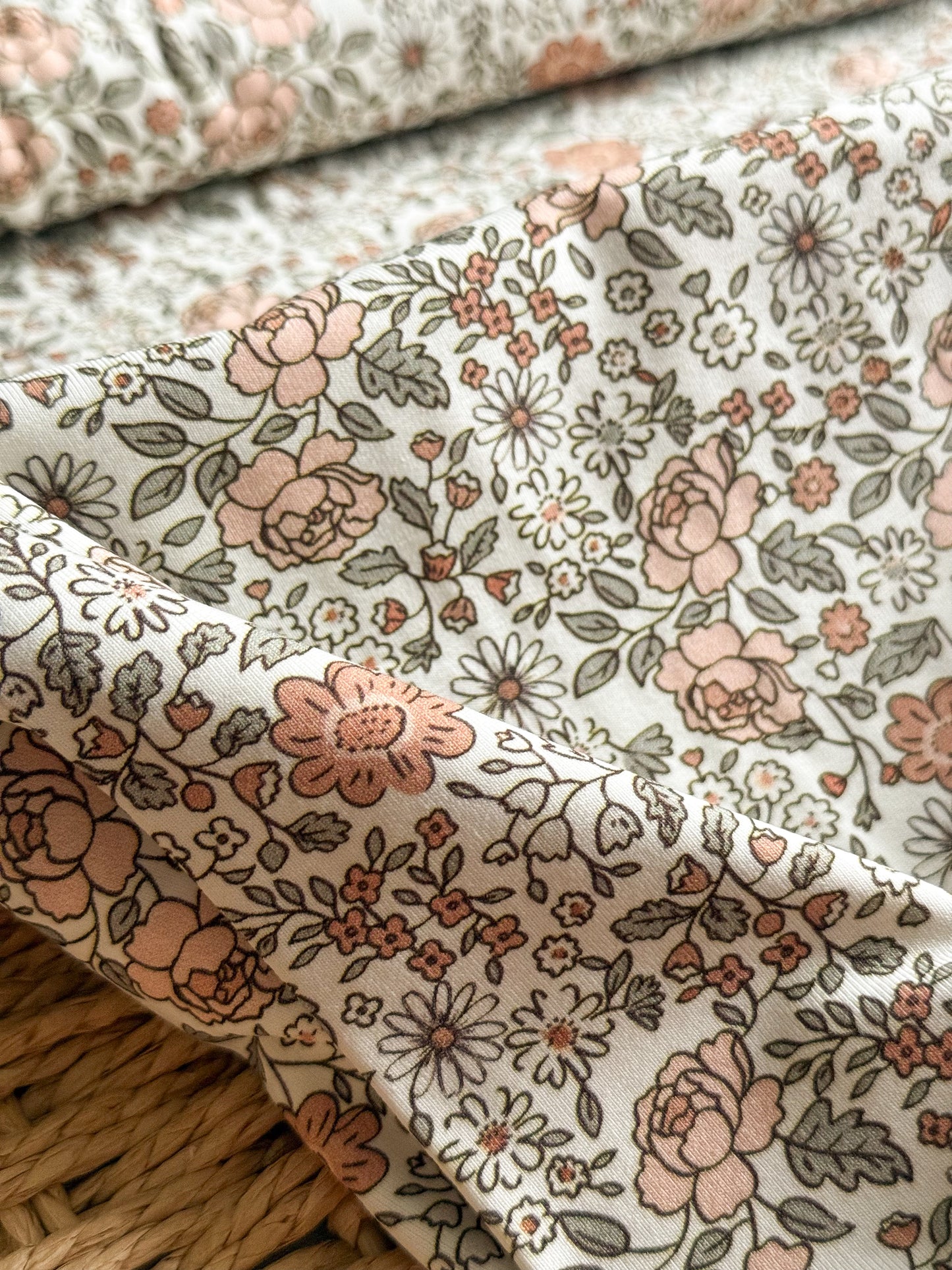 Cotton Jersey Fabric - Spring Daisies