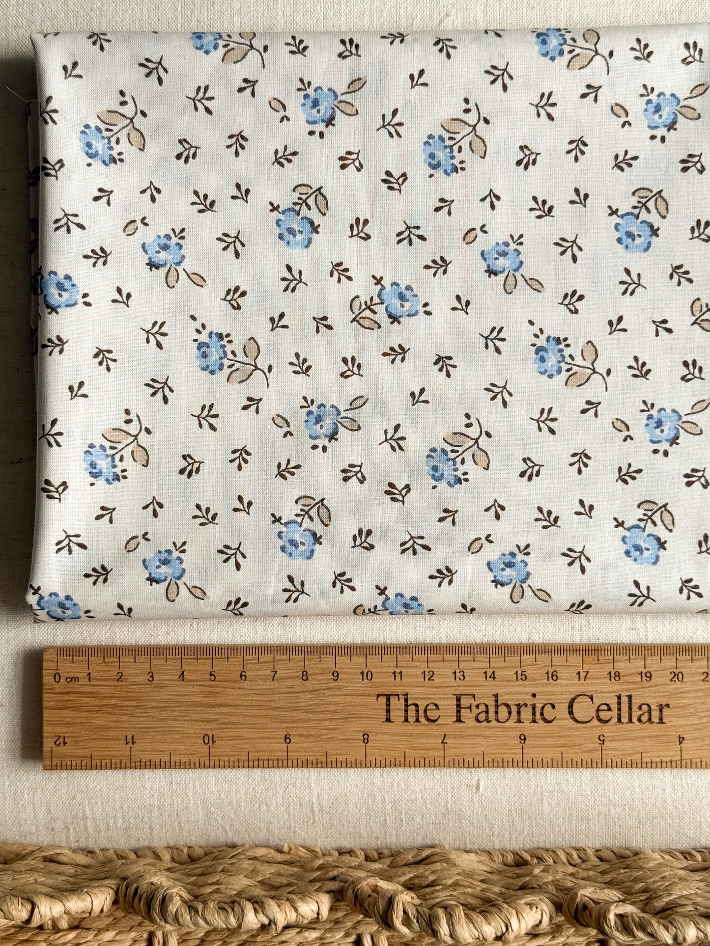 Cotton Poplin Fabric  - Forget Me Not