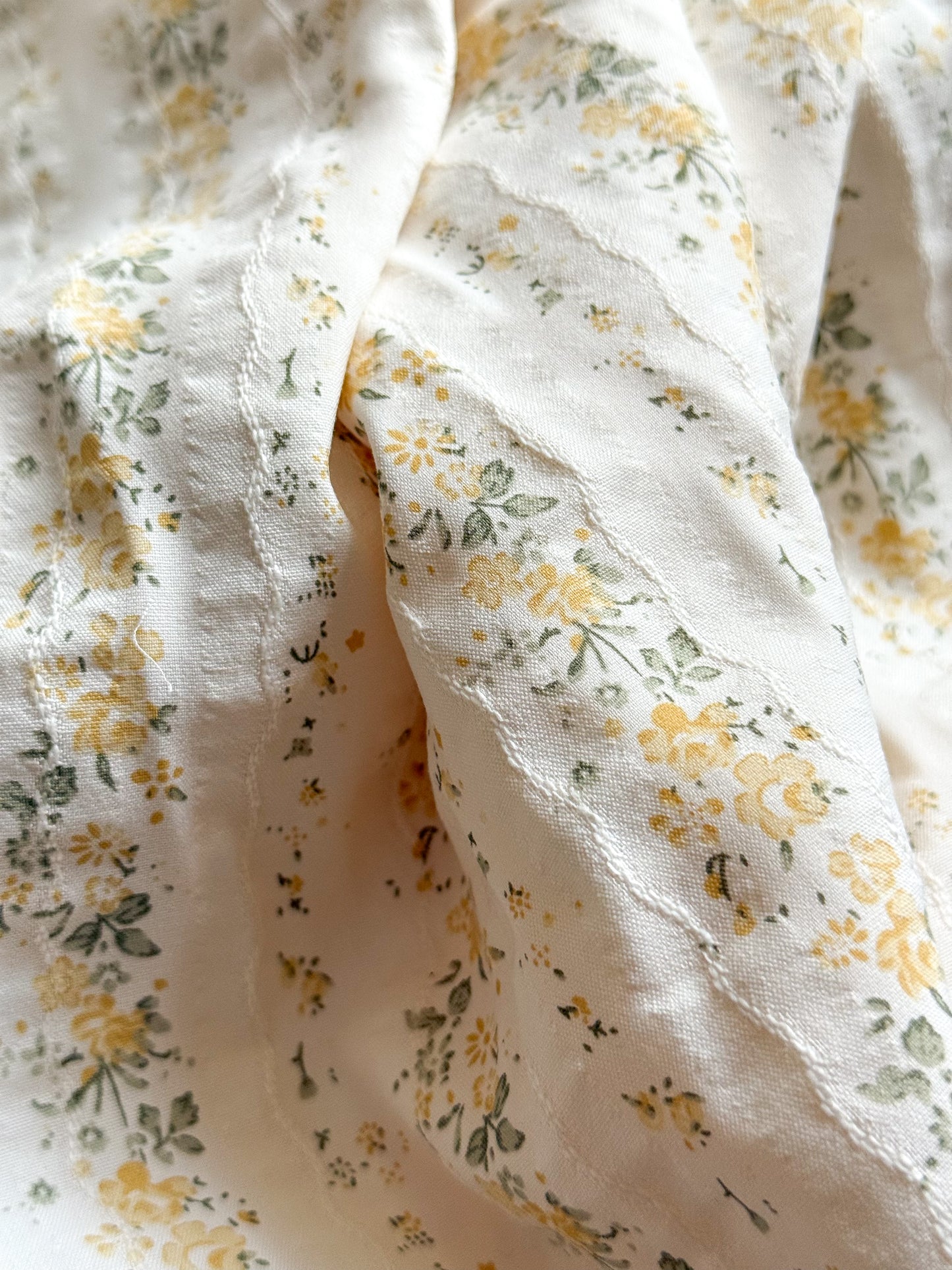 Embroidered Jacquard Cotton Fabric - Golden Vintage