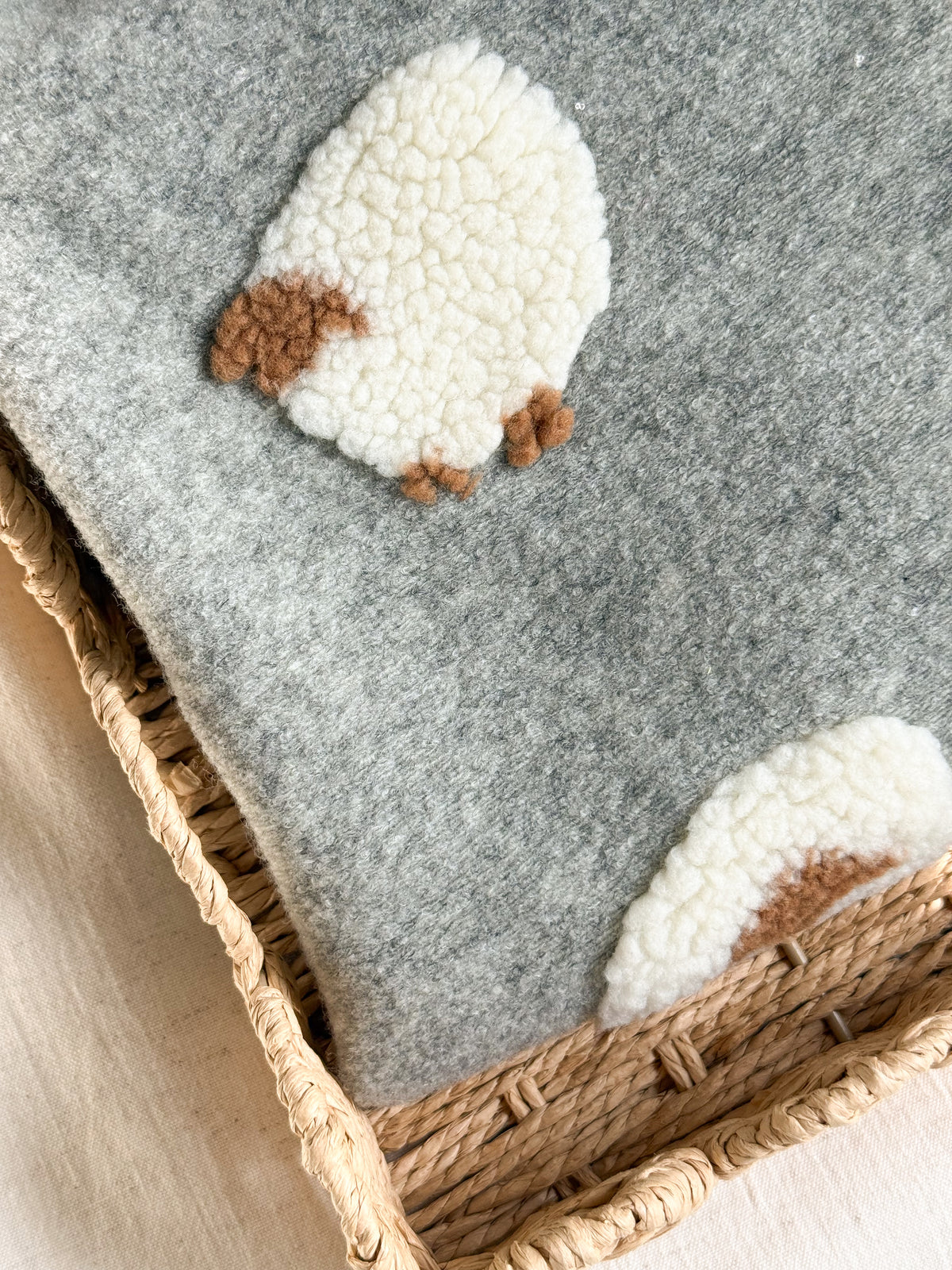 Soft Teddy Sheep Fabric - 3D Sheep
