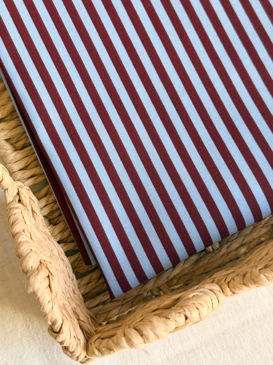 Printed Cotton Poplin Fabric  - Plum & Blueberry
