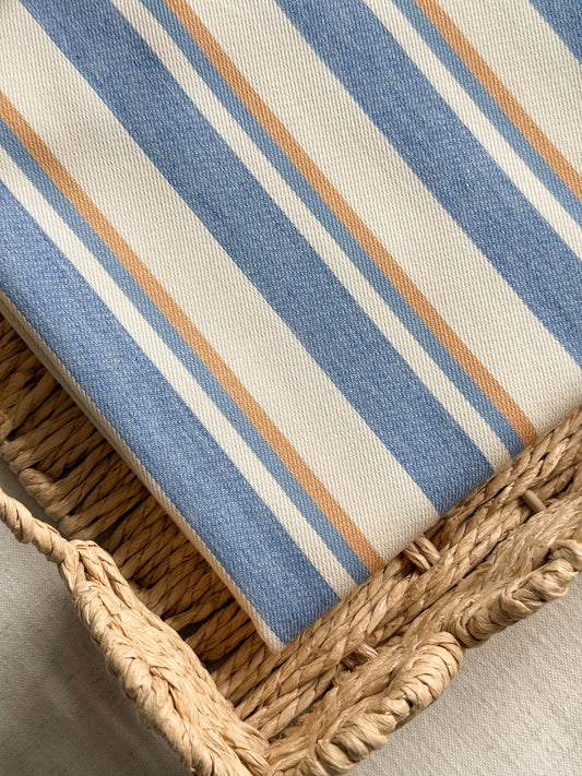 Cotton Mix Denim Fabric  - Stripes